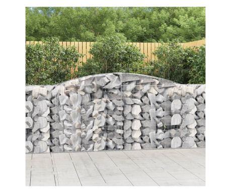 Coșuri gabion arcuite 7 buc, 400x50x100/120 cm fier galvanizat