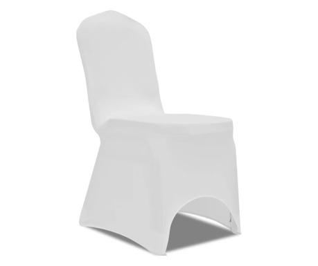 Huse elastice scaun, alb, 100 buc.