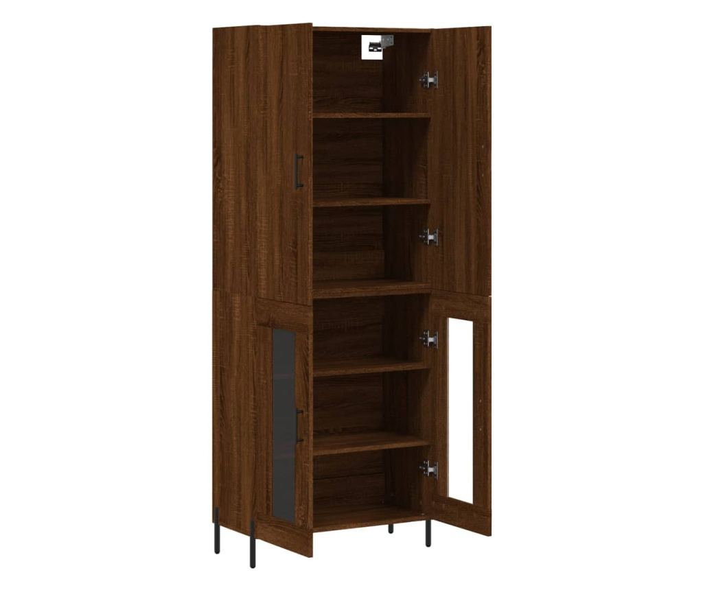 Visoka ormar, smeđi hrast, 69,5x34x180 cm, kompozitno drvo - 4