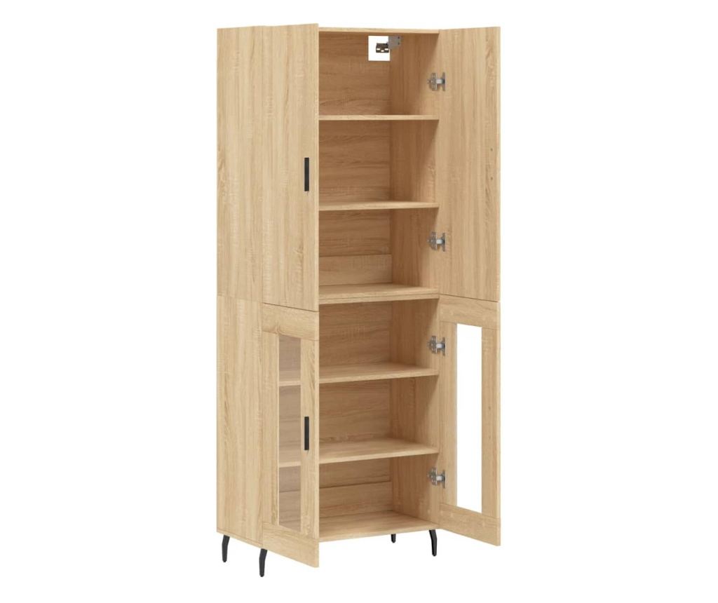 Visoka ormar, hrast sonoma, 69,5x34x180 cm, kompozitno drvo - 4