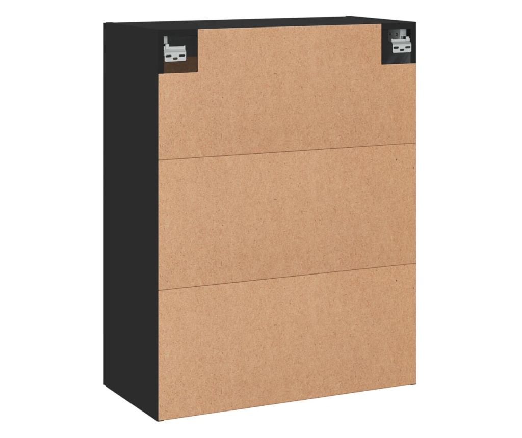 Zidni ormarić, crni, 69,5x34x90 cm, obrađeno drvo - 9