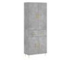 Visoki ormar, betonsko siva, 69,5x34x180 cm, kompozitno drvo thumbnail 2