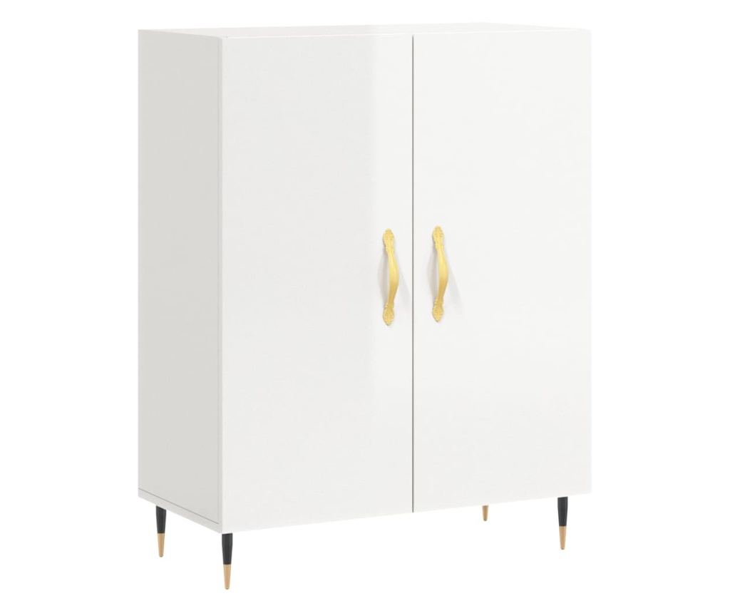 Visoka ormar, bijela visokog sjaja, 69,5x34x180 cm, kompozitno drvo - 7