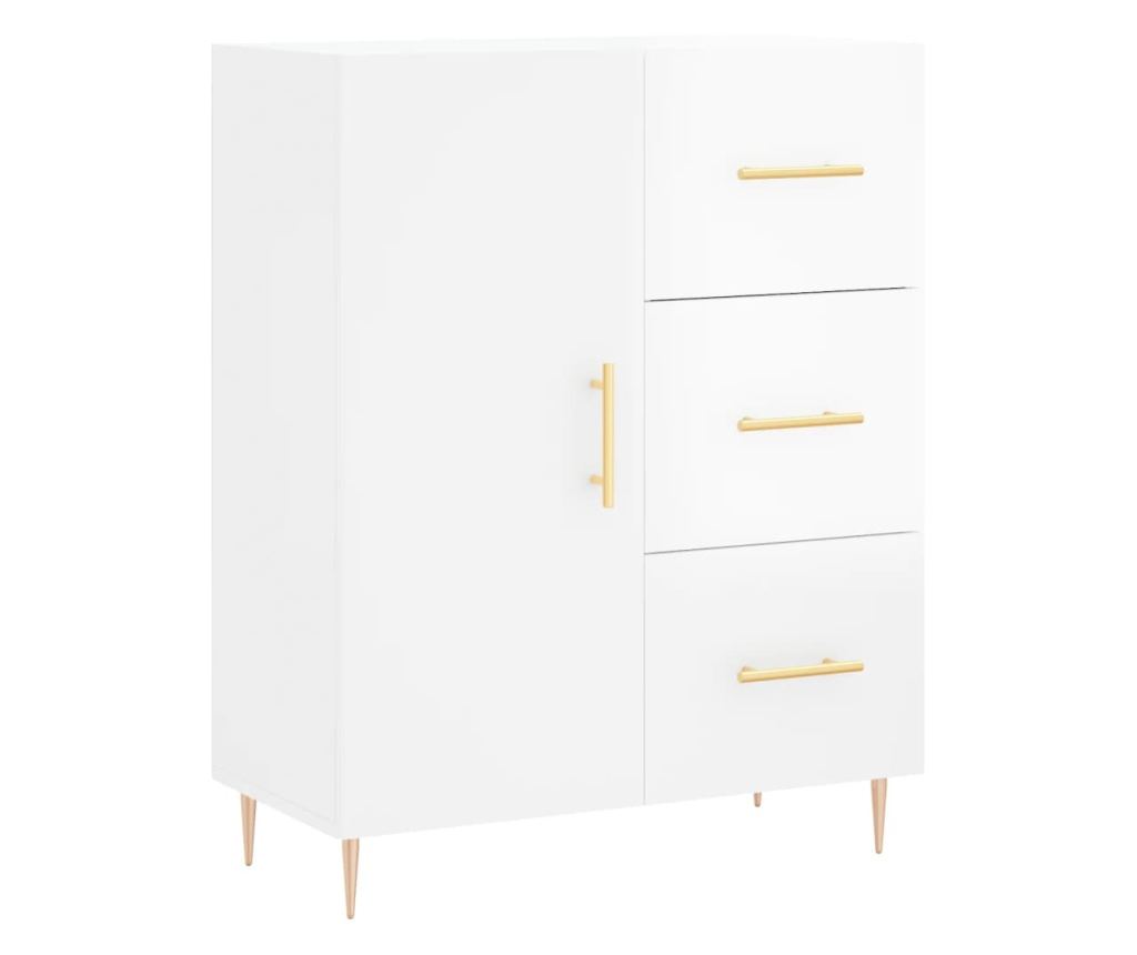 Kredenca, bijela visokog sjaja, 69,5x34x90 cm, kompozitno drvo - 2