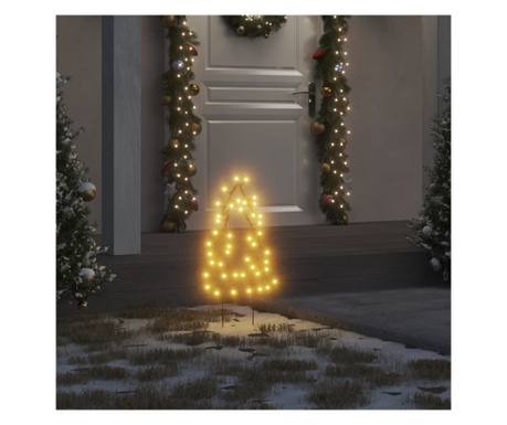 Decor brad cu lumini de Crăciun cu țăruși 3 buc. 50 LED 30 cm