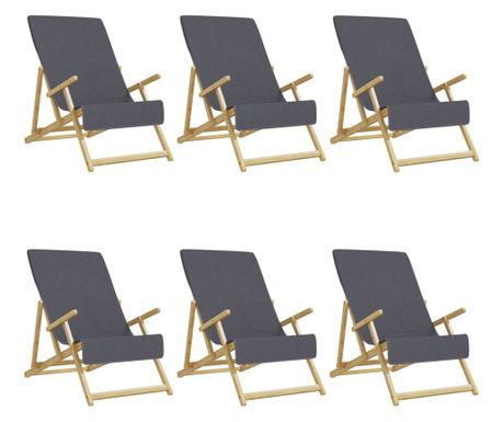 Ručnici za plažu 6 kom antracit 60 x 135 cm od tkanine 400 GSM