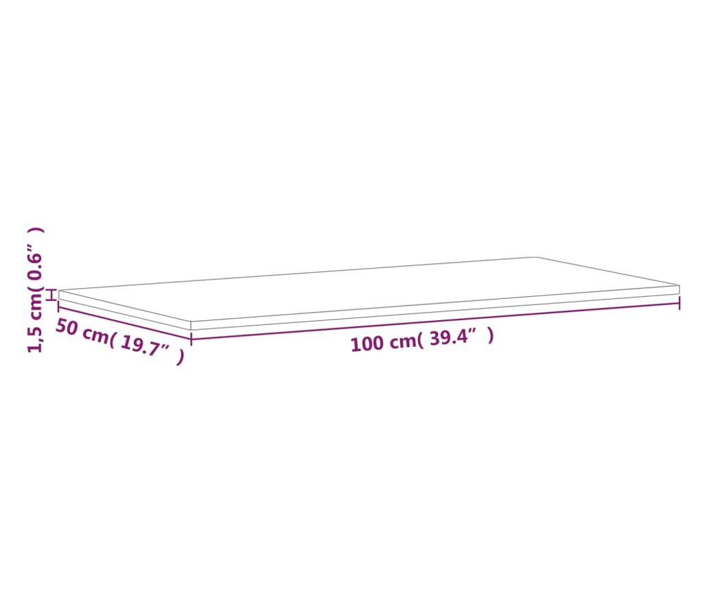Плот за баня 100x50x1,5 см масивно дърво бук - 7