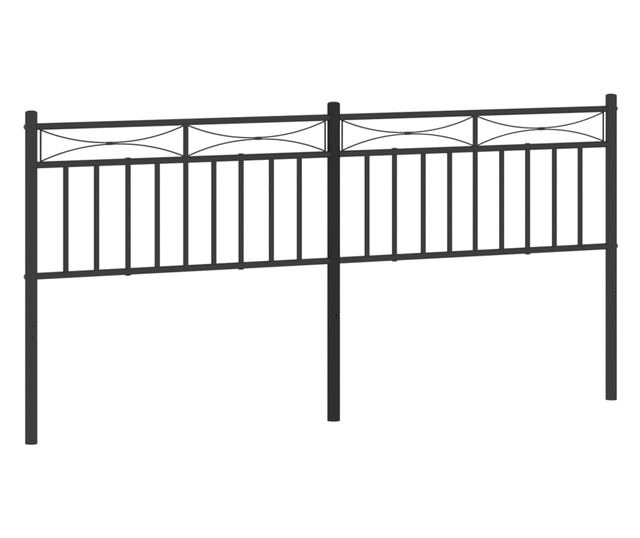 fekete fém fejtámla 180 cm