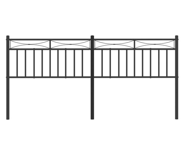 fekete fém fejtámla 180 cm