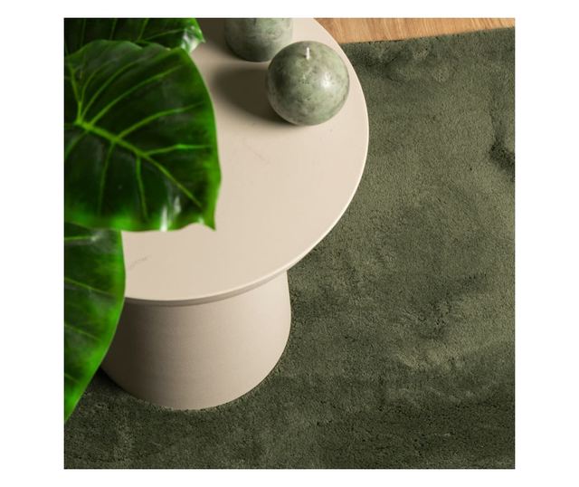 HUARTE erdőzöld rövid szálú puha és mosható szőnyeg 120x170 cm