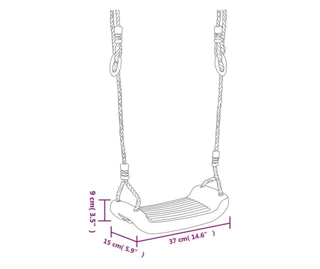 kék polietilénnel hinta kötéllétrával