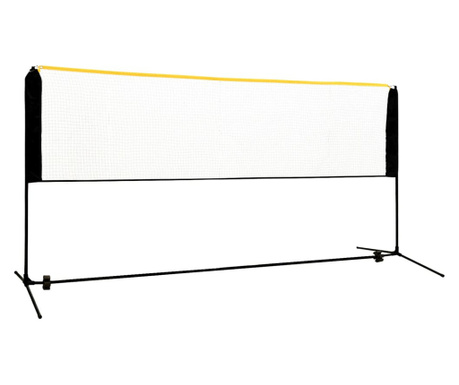 Plasă de badminton reglabilă, 300x103x94-158 cm, metal