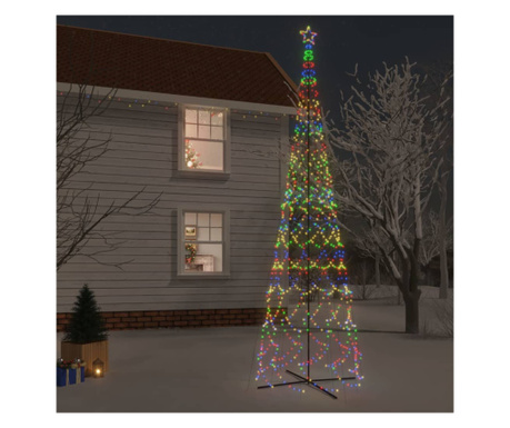 Brad de Crăciun conic, 3000 LED-uri, multicolor, 230x800 cm