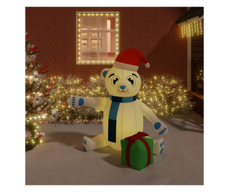 Ursuleț gonflabil de Crăciun cu LED, 180 cm