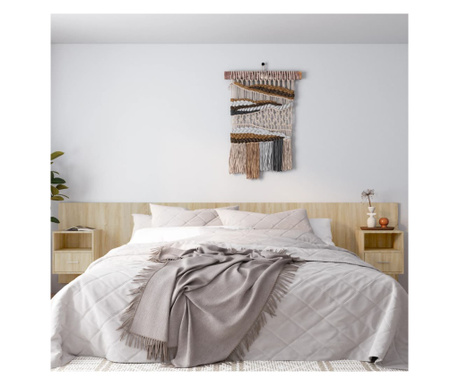 Tăblie de pat cu dulapuri, stejar sonoma, lemn prelucrat