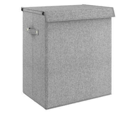 Sklopiva košara za rublje siva 51x34,5x59,5 cm umjetno platno