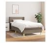 Boxspring krevet s madracem, sivo-smeđa, 80x200 cm, tekstil thumbnail 1