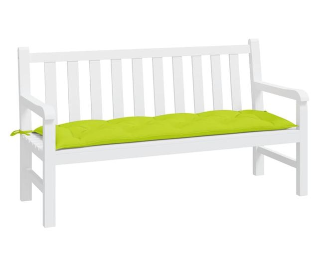 Pernă de bancă, verde aprins, 150x50x7 cm, material oxford