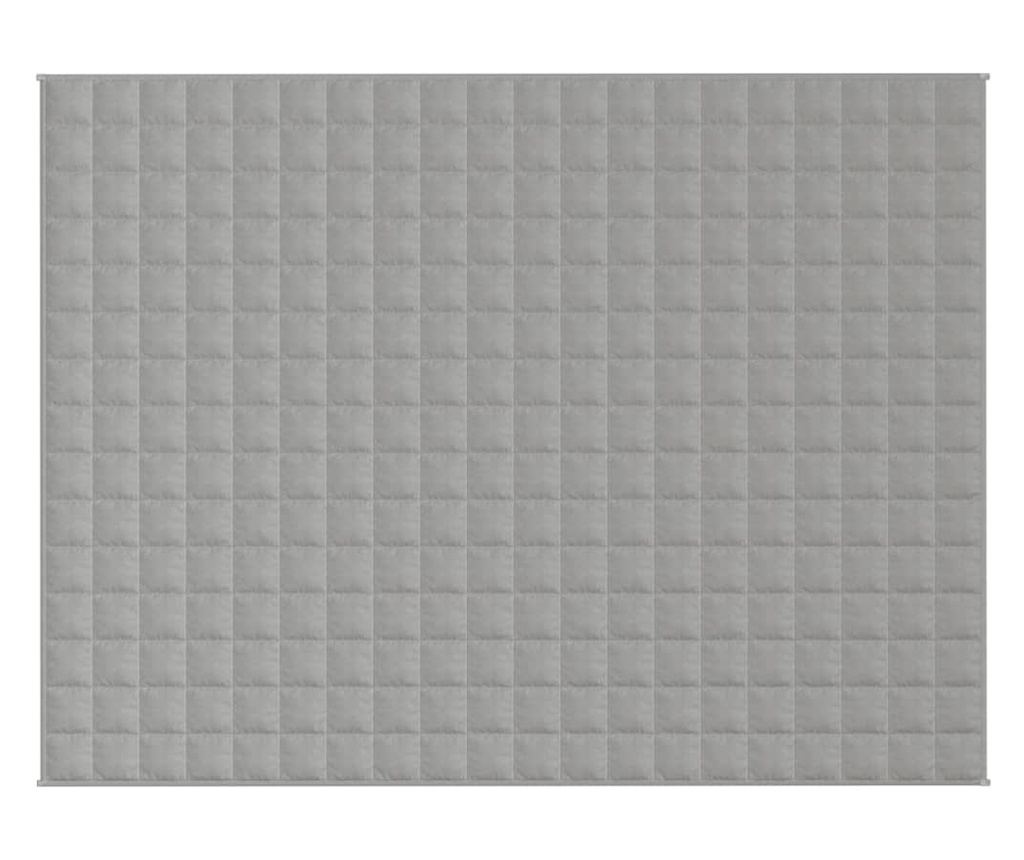 Prešívaná prikrývka s výplňou, sivá, 152x203 cm, 11 kg, textil - 3