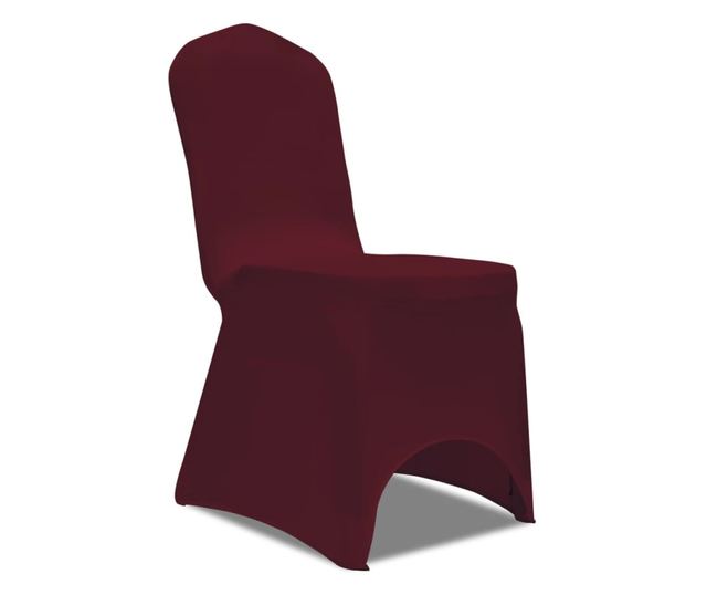 Elastična navlaka za stolice, 6 kom., bordo