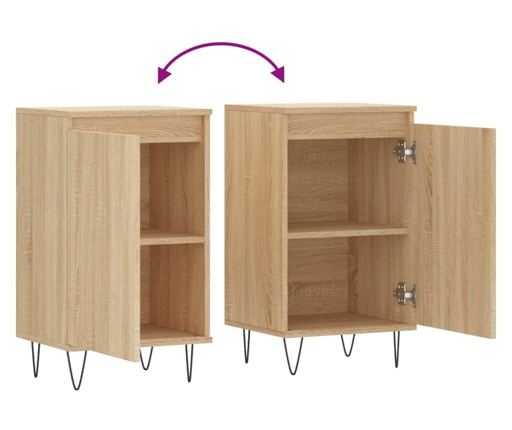 Ormarić, boja hrasta Sonoma, 40x35x70 cm, konstruirano drvo - 9