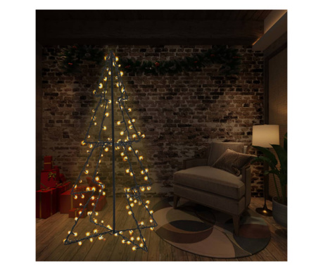 Brad de Crăciun conic 240 LED-uri interior & exterior 115x150cm