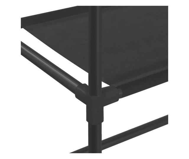 Etajeră peste mașina de spălat cu 3 polițe negru 69x28x169 cm