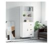 Visoki ormarić, bijeli, 69,5x34x180 cm, kompozitno drvo thumbnail 1