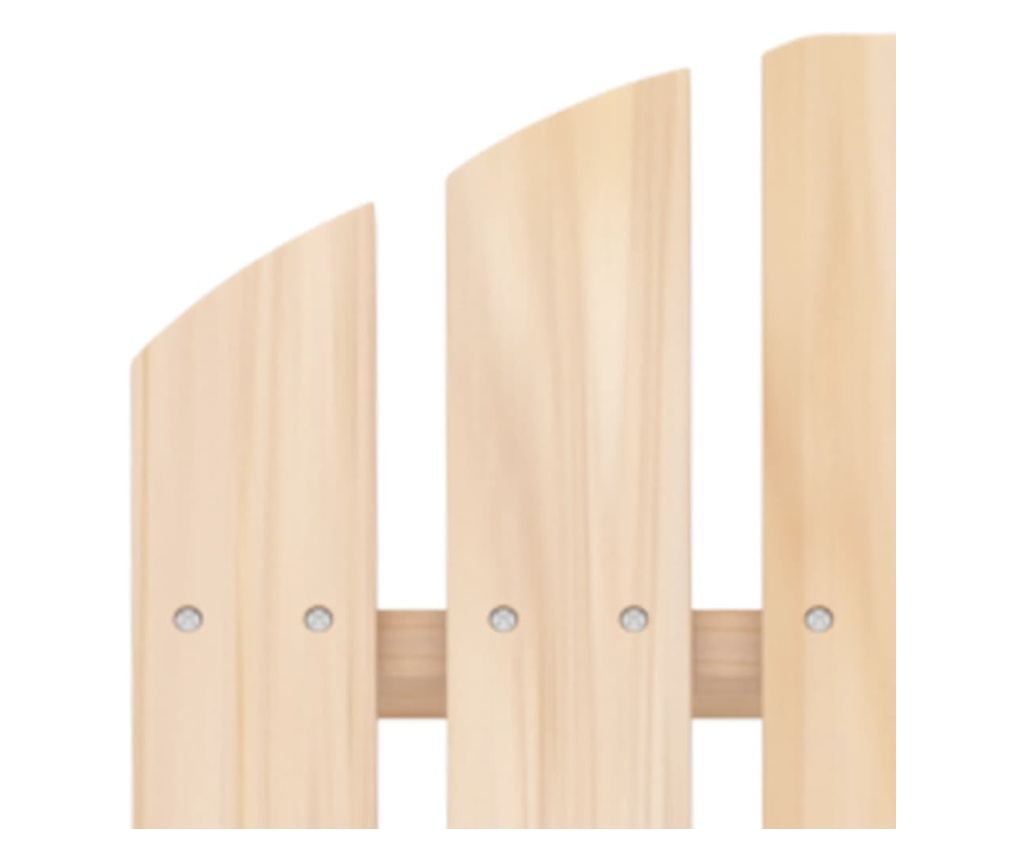 Градински столове Adirondack с масичка за чай, масивна дървесина от ела - 5