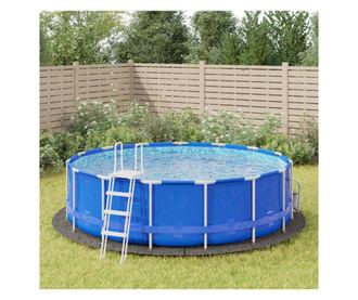 Acoperire geotextil piscină, gri deschis, Ø458 cm, poliester