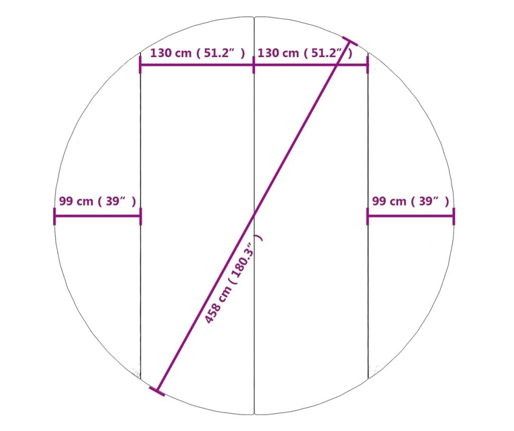 világosszürke poliészter geotextília medencealátét Ø 458 cm - 7