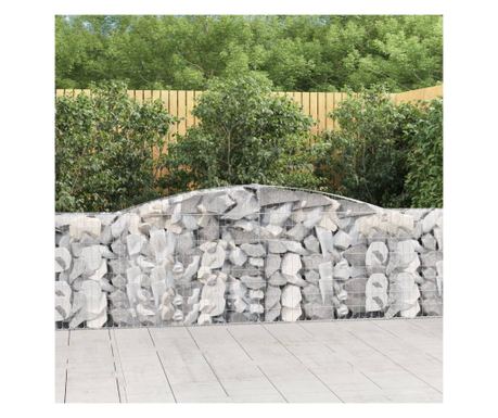 Coșuri gabion arcuite 5 buc, 400x30x80/100 cm, fier galvanizat