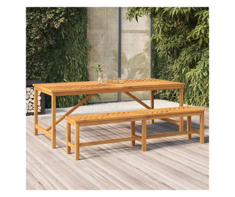 Masa de sufragerie grădină 200x90x74 cm, lemn masiv de acacia