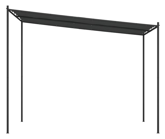 Pavilon, antracit, 3x3 m, 180 g/m, textil s acl