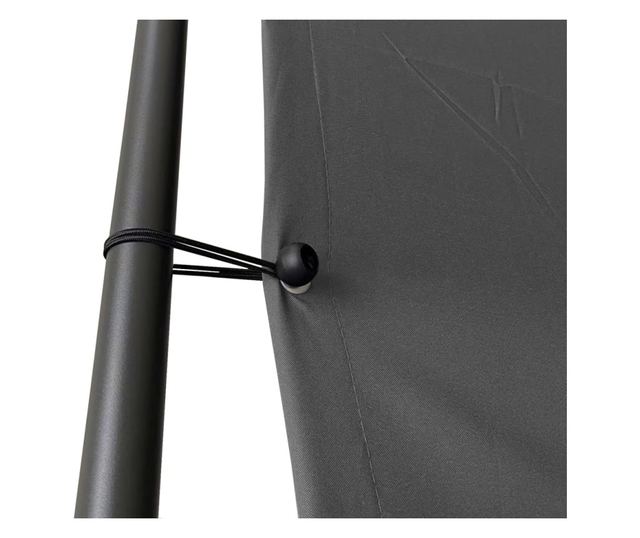 Pavilon, antracit, 3x3 m, 180 g/m, textil s acl