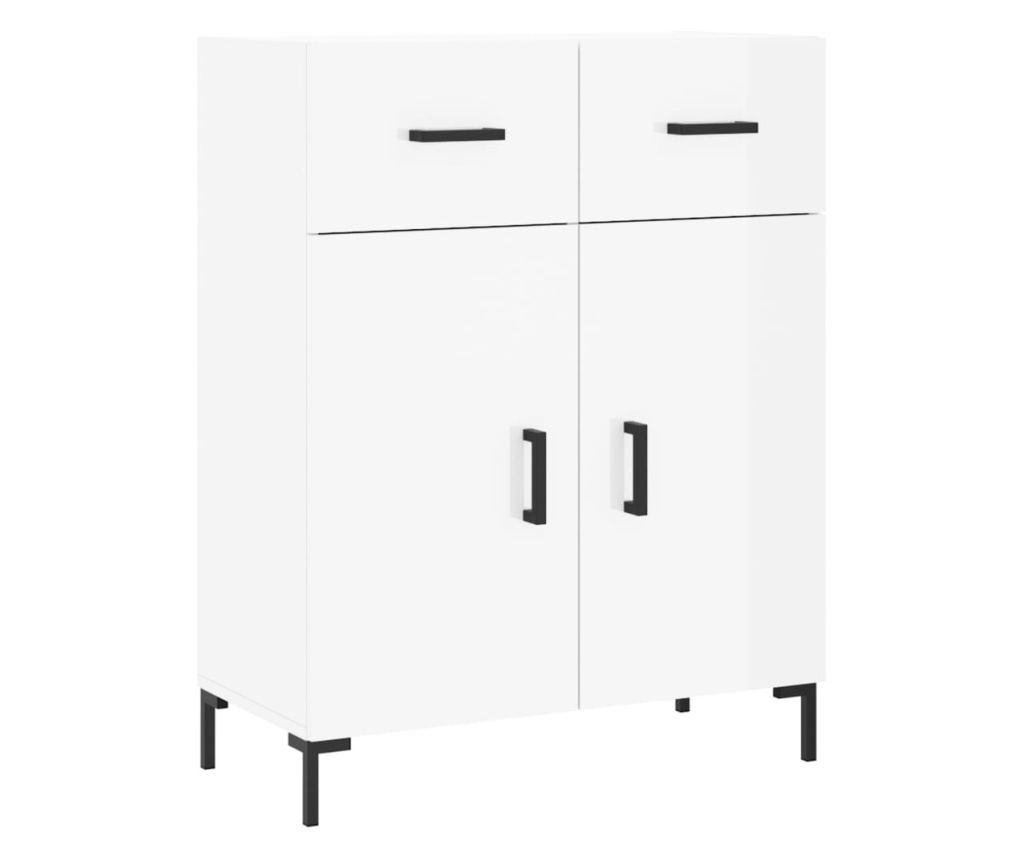 Ormarić za posluživanje, sjajno bijeli, 69,5x34x90 cm, kompozitno drvo - 2