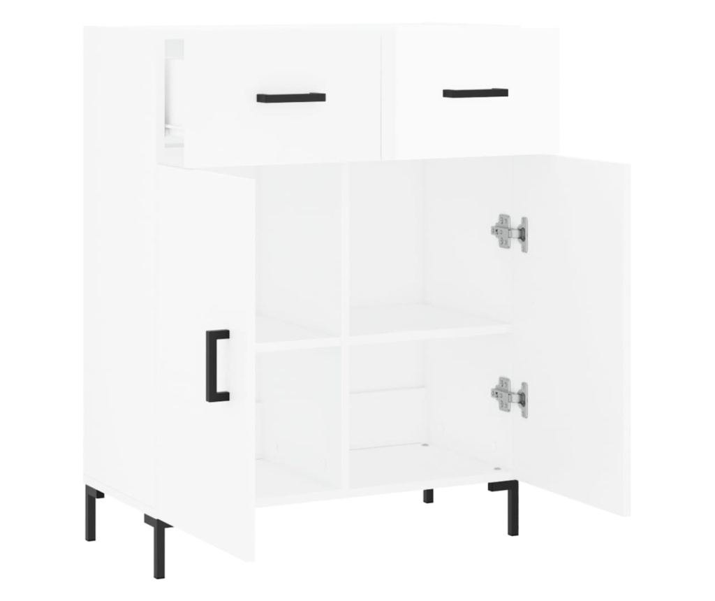 Ormarić za posluživanje, sjajno bijeli, 69,5x34x90 cm, kompozitno drvo - 5