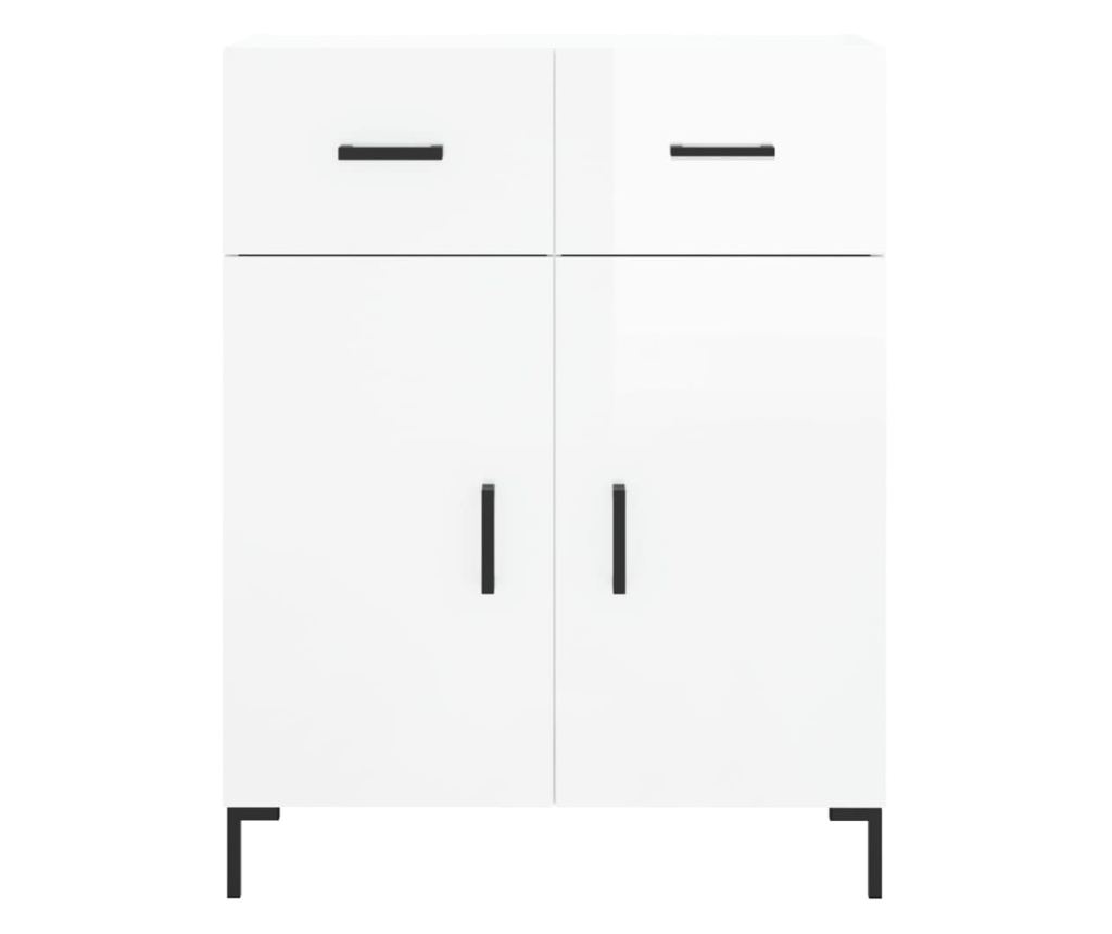 Ormarić za posluživanje, sjajno bijeli, 69,5x34x90 cm, kompozitno drvo - 6