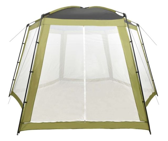 zöld szövet medencesátor 500 x 433 x 250 cm