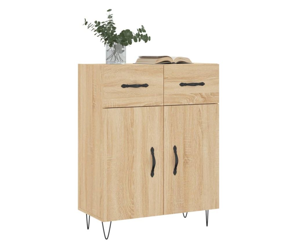 Ormarić, drvo hrasta sonoma, 69,5x34x90 cm, konstruirano drvo - 3