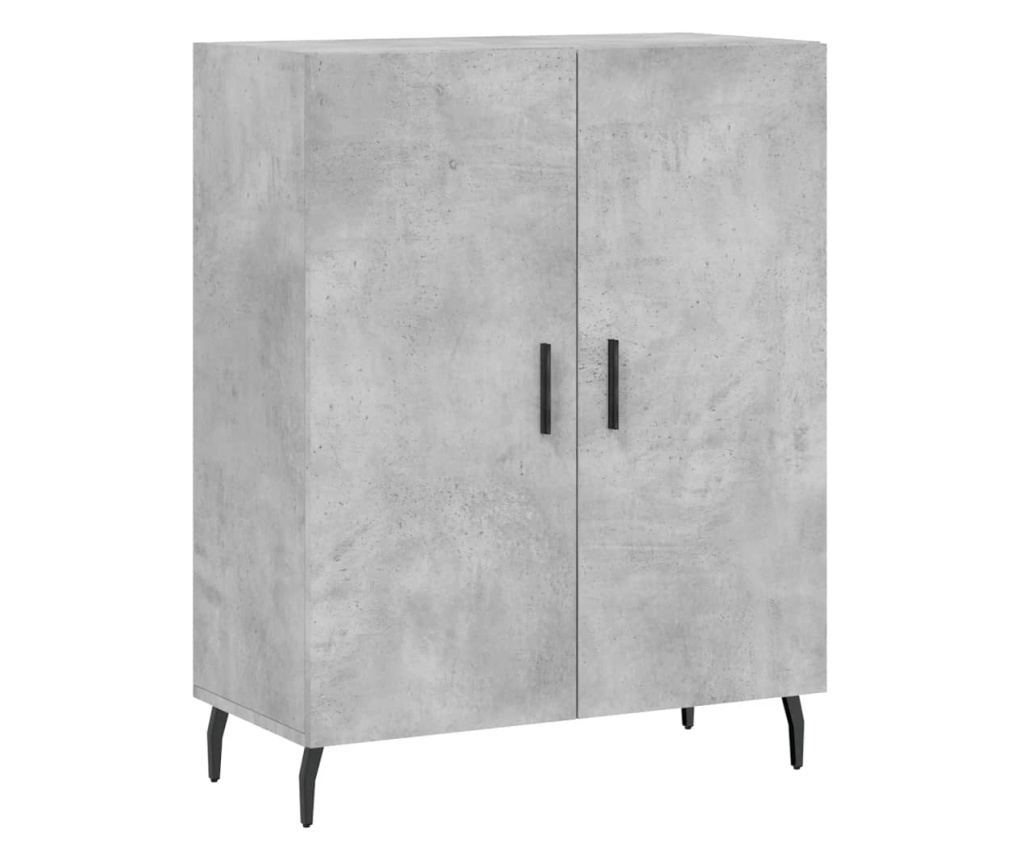 Visoki ormarić, betonsko siva, 69,5x34x180 cm, kompozitno drvo - 7