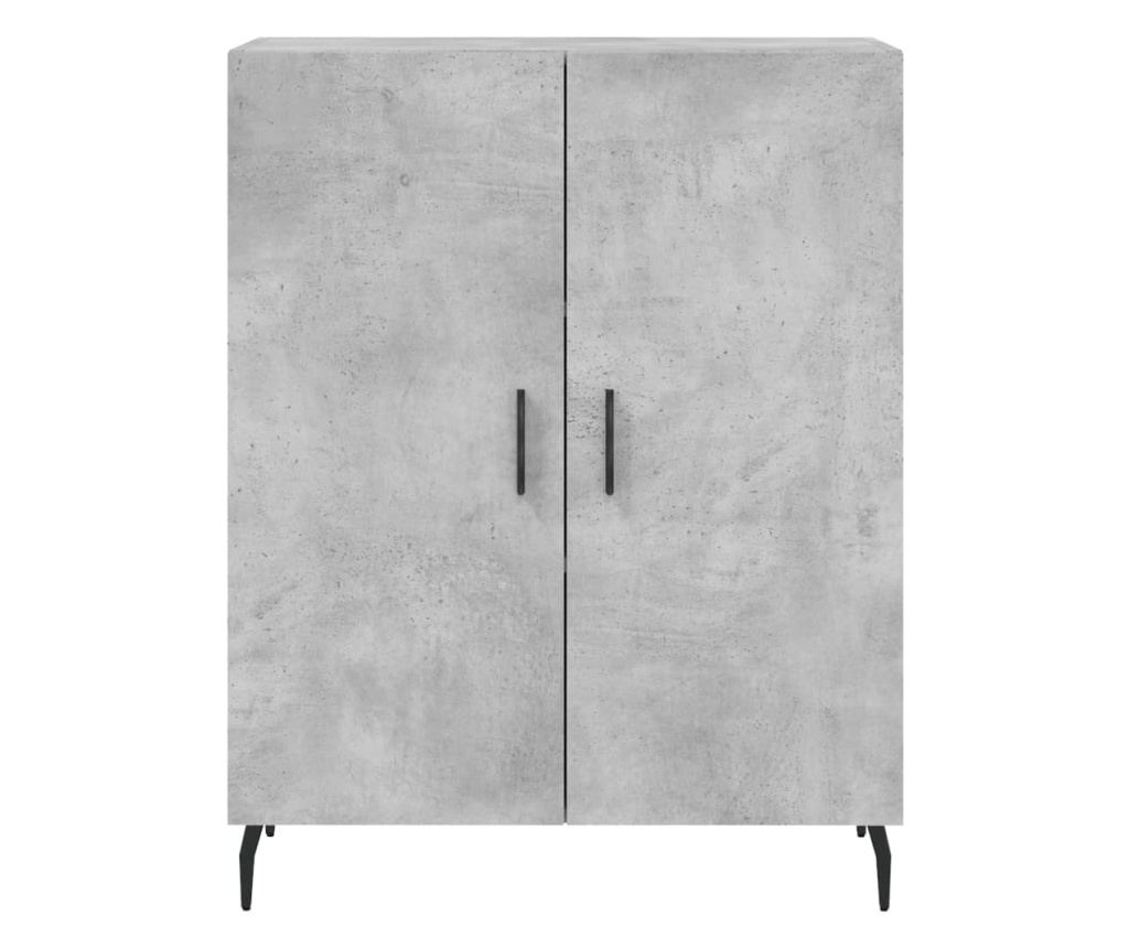 Visoki ormarić, betonsko siva, 69,5x34x180 cm, kompozitno drvo - 8