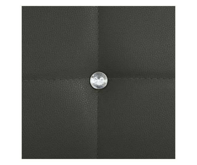 Jedilni stoli, 2 kosa, sivi, umetno usnje