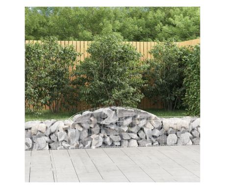 Coșuri gabion arcuite, 5 buc., 300x50x40/60 cm, fier galvanizat
