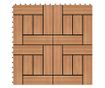Plăci de pardoseală 11 buc, culoare tec, 30 x 30 cm, WPC, 1 mp