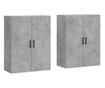 Zidni ormarić, 2 kom, boja betona, 69,5x34x90 cm thumbnail 2