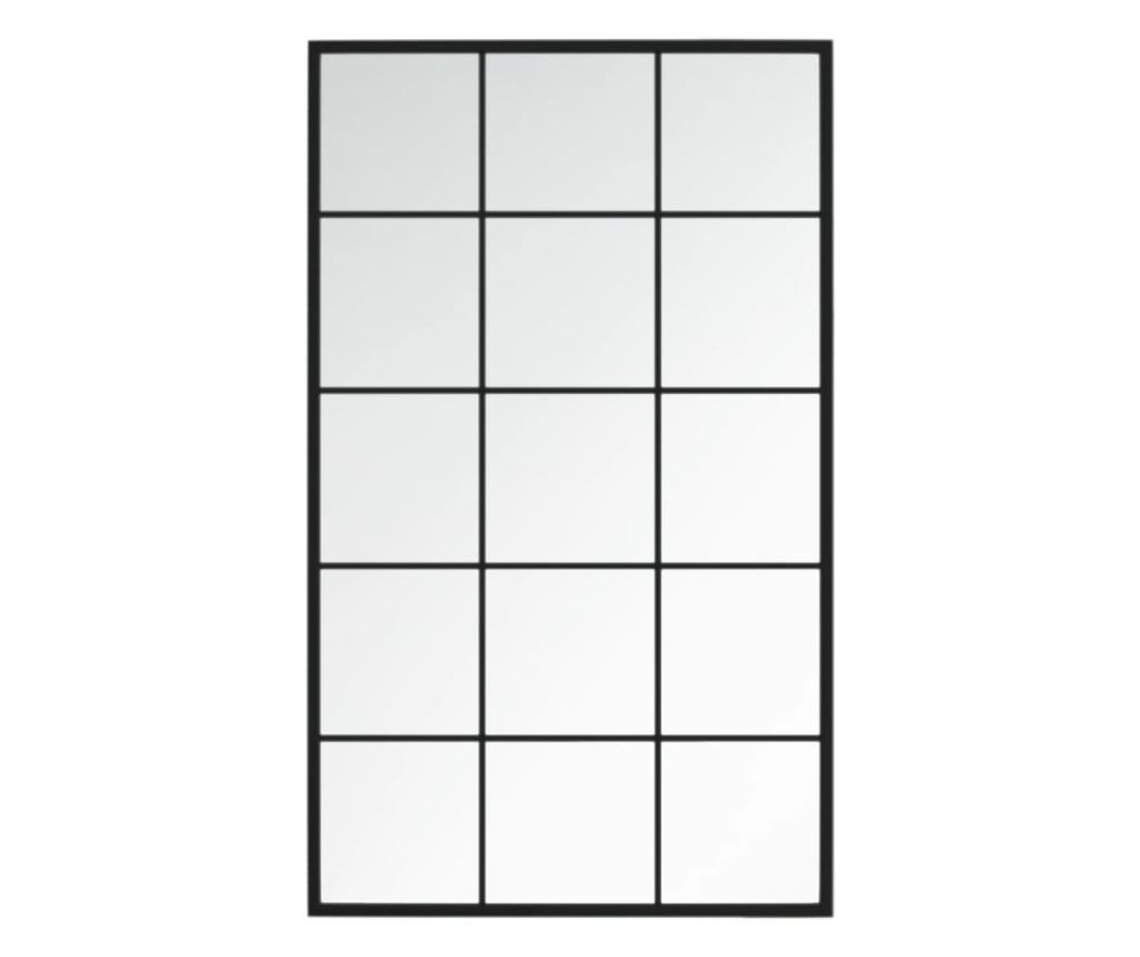 Стенни огледала, 6 бр., Черни, 100x60 см, Метал - 4