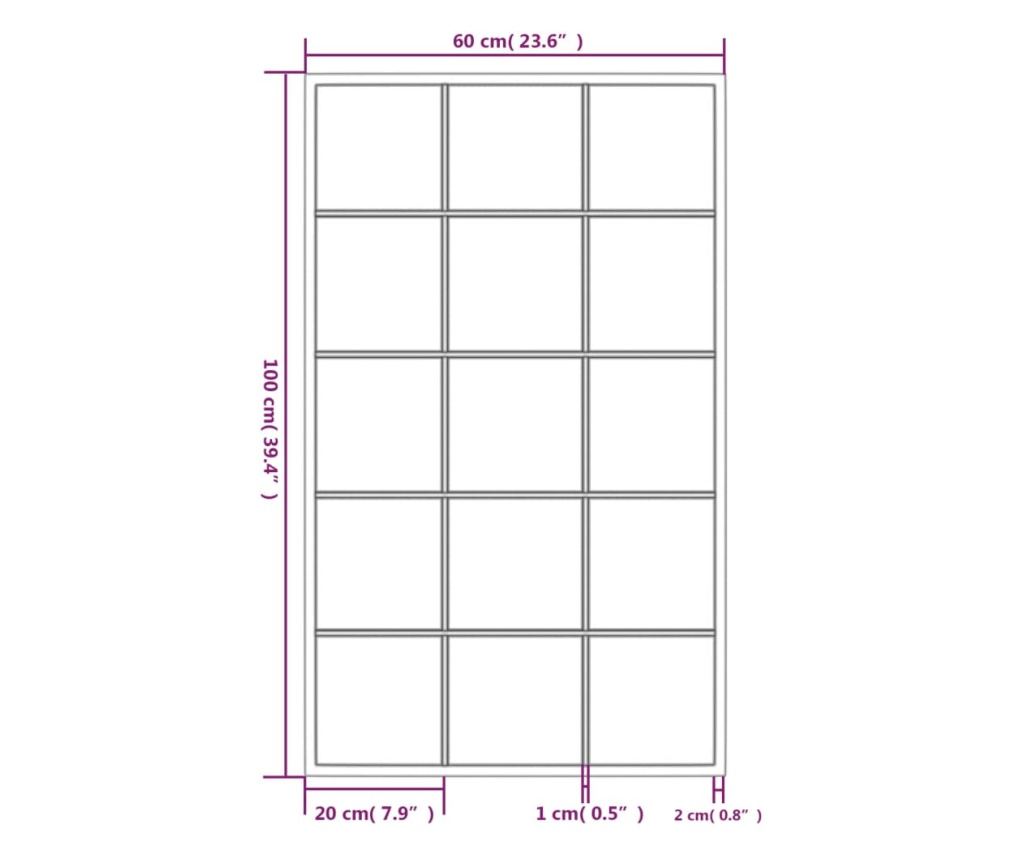 Стенни огледала, 2 бр., Черни, 100x60 см, Метал - 8