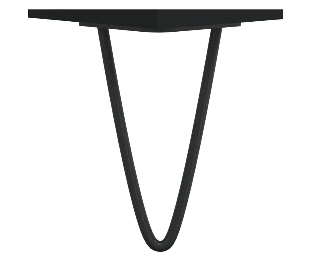 Konzola, crna, 69,5x34x90 cm, kompozitno drvo - 11