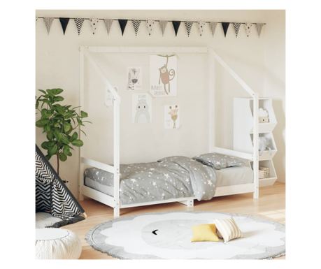 Παιδικό Κρεβάτι, 80x160 εκ., Μασίφ Ξύλο Πεύκου